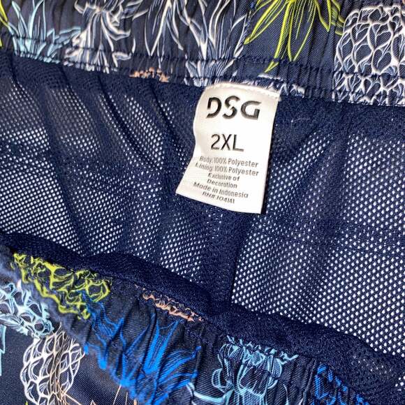 DSG Woven Training Shorts Blue Pineapple Men's Size 2XL Dick's Sporting Goods - Picture 3 of 4